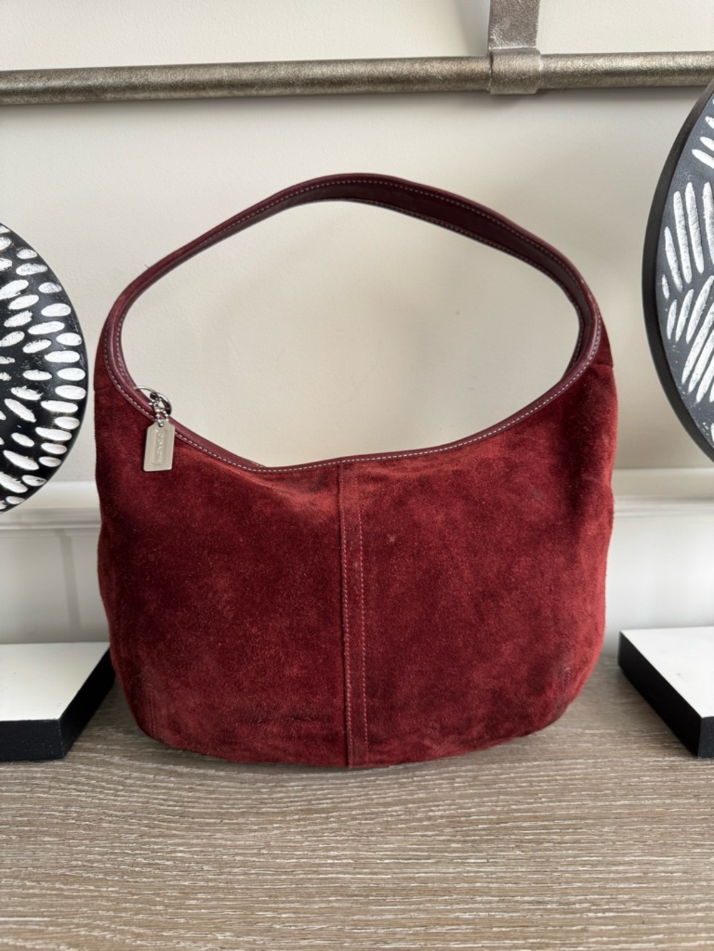 Vintage Coach Suede Ergo Shoulder Hobo Bag - Picture 2 of 16